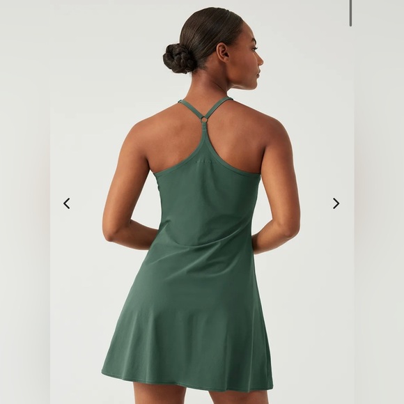 Outdoor Voices Exercise Dress with Shorts Evergreen/Green - Picture 2 of 5